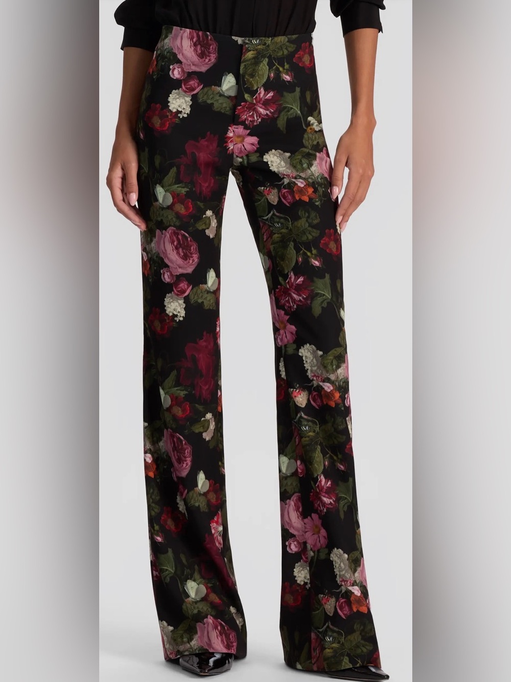 Alice + Olivia Teeny Floral Bootcut Pants - Picture 3 of 8